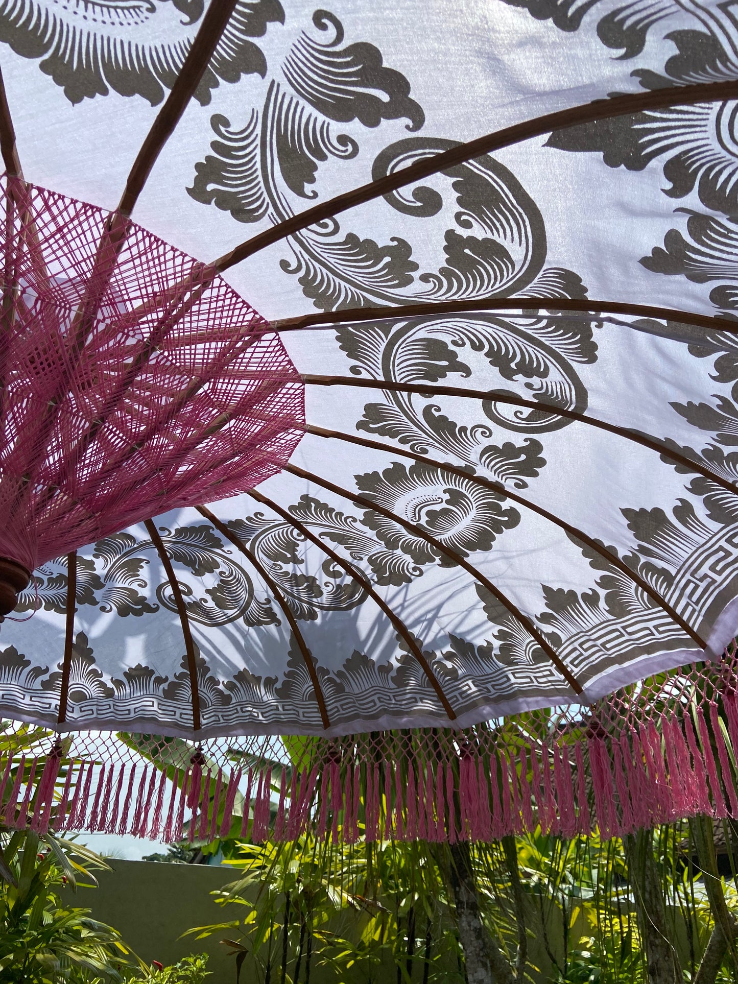 Bali Collection - Pink,  White & gold  - 2 meters wide