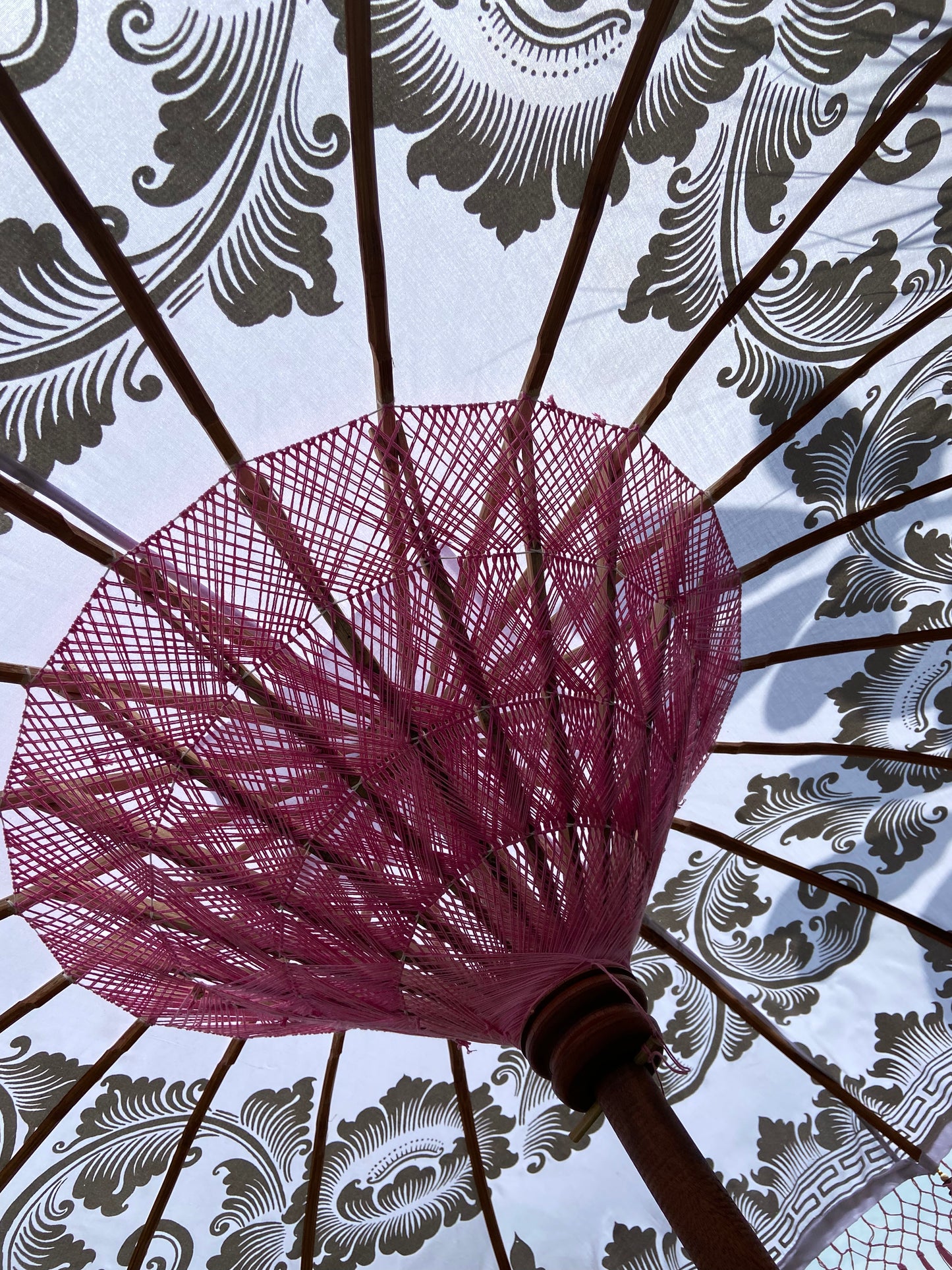 Bali Collection - Pink,  White & gold  - 2 meters wide