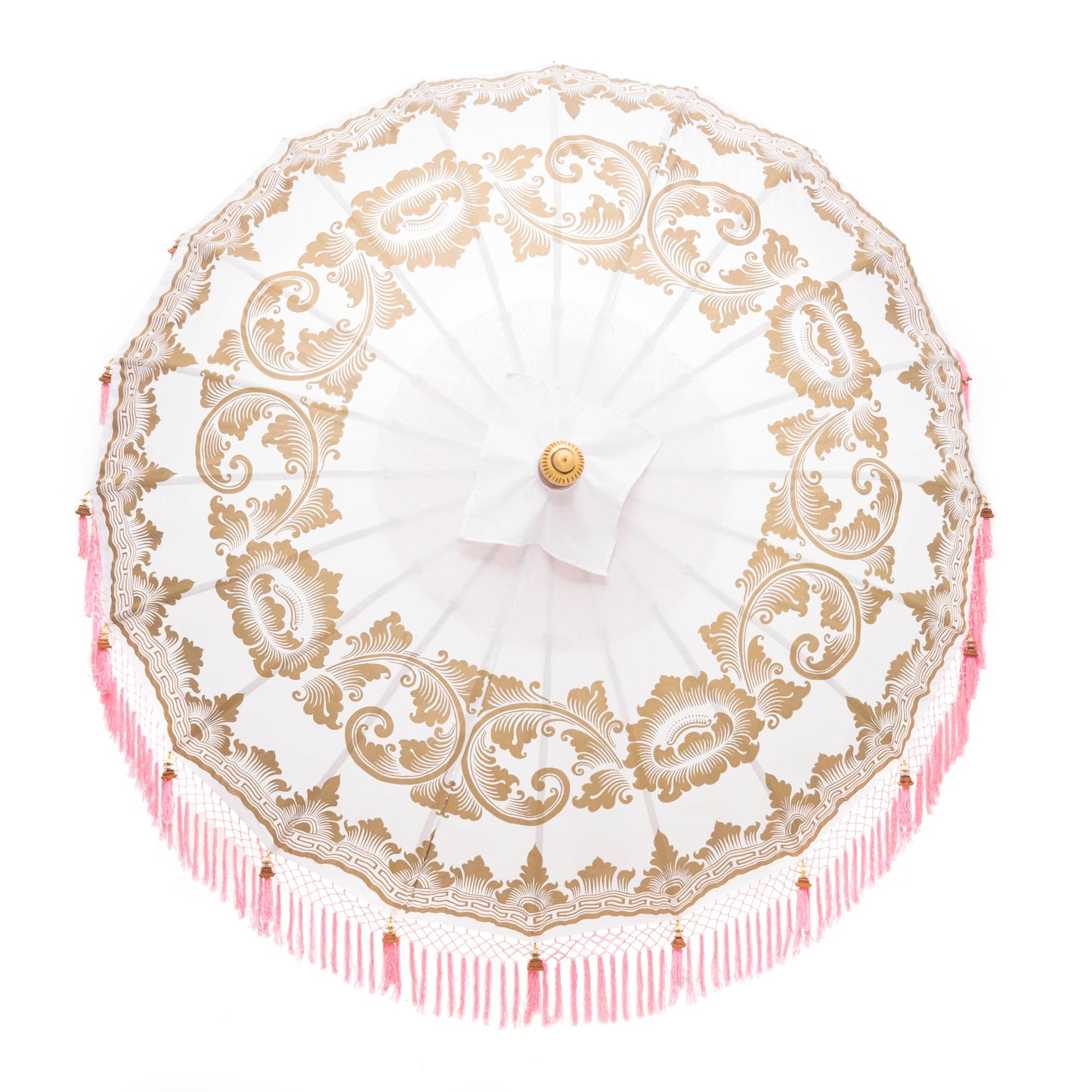 Bali Collection - Pink,  White & gold  - 2 meters wide