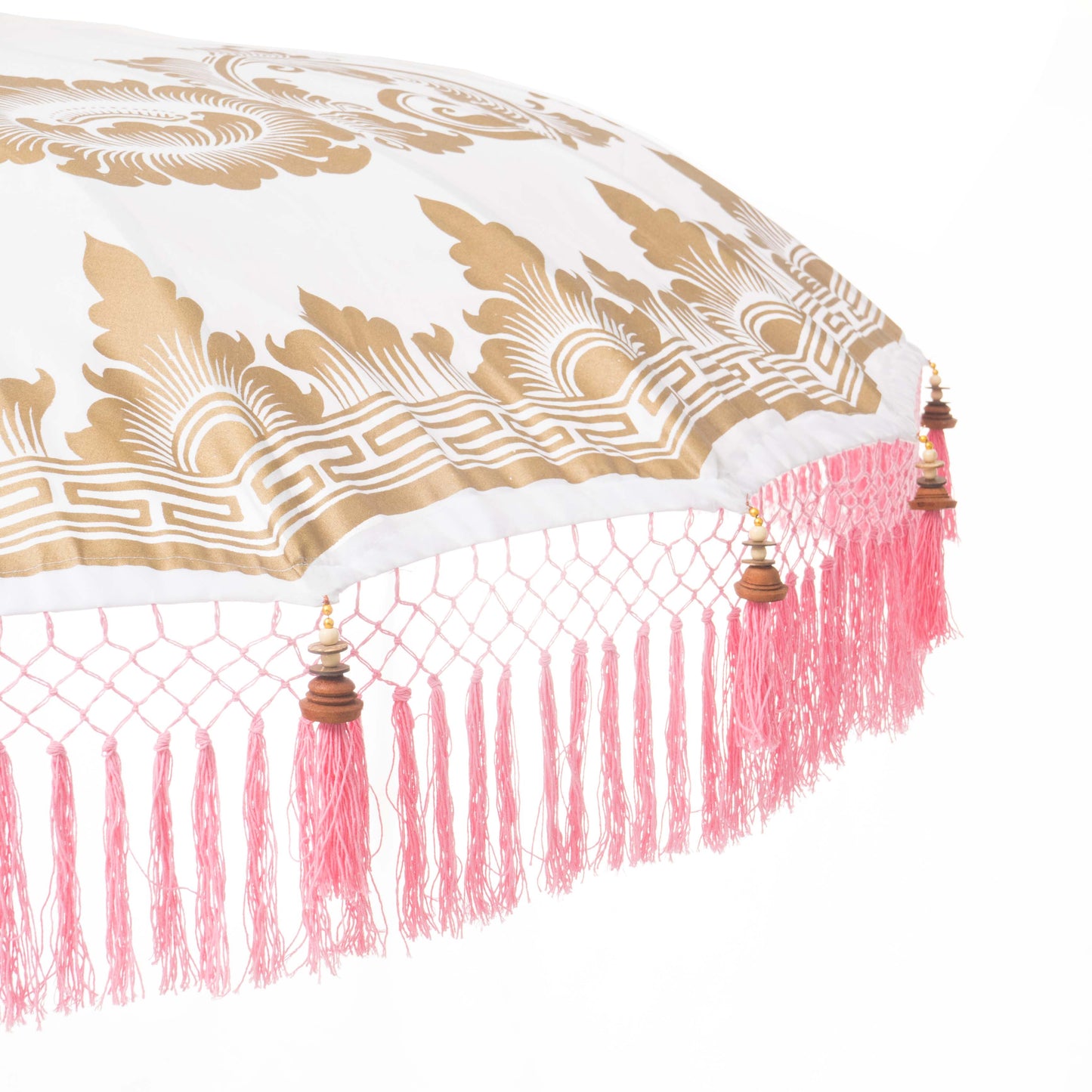 Bali Collection - Pink,  White & gold  - 2 meters wide