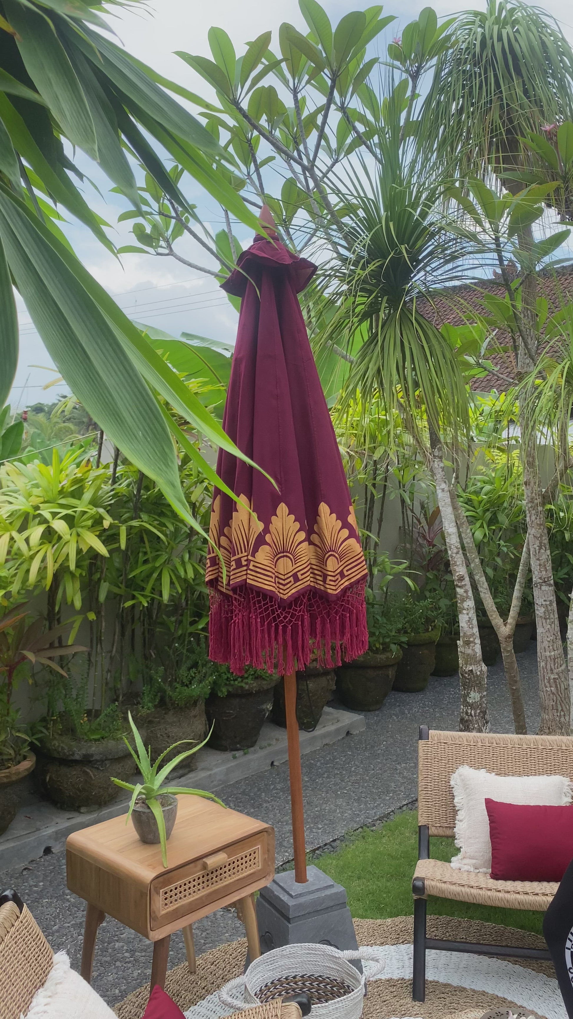 absorptie bloed Merchandiser Ibiza Collection - Red & gold - 2 meters wide – Ombrella Parasols